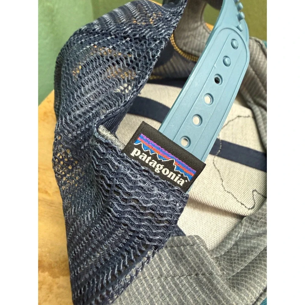 Patagonia Fits Roy Bear Mountain Cotton Mesh Back Hiking Trucker Hat Snapback